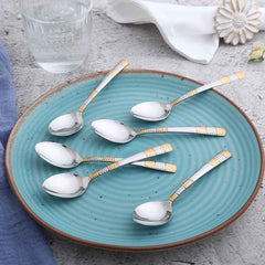 Roma Dinner Spoon - Gold Plated - Set of 6pcs
