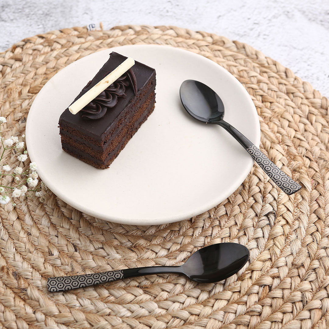 Roma Tea Spoon - Black - Set of 6pcs