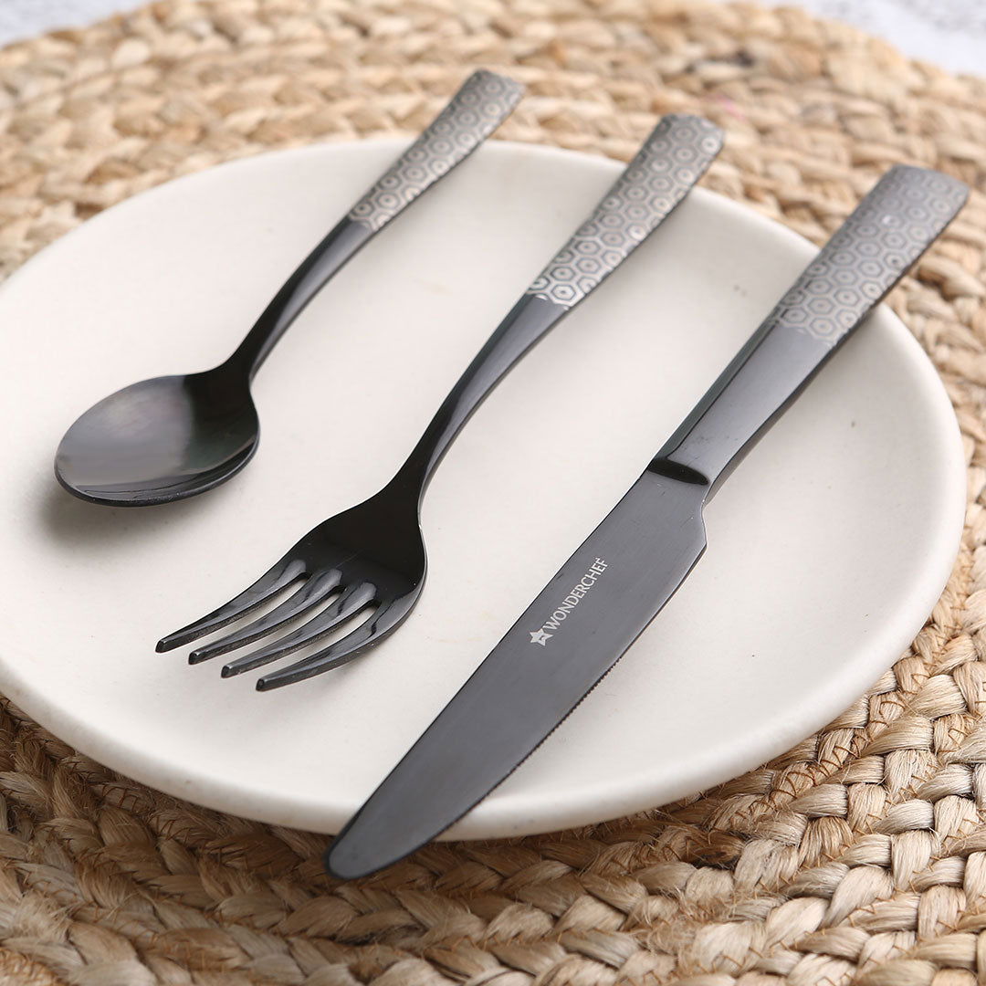 Roma Tea Spoon - Black - Set of 6pcs