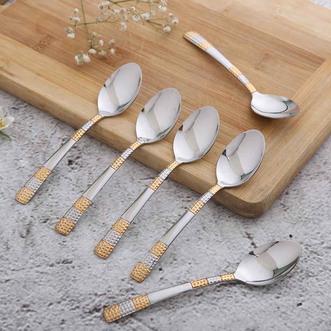 Roma Tea Spoon - Gold Plated - Set of 6pcs