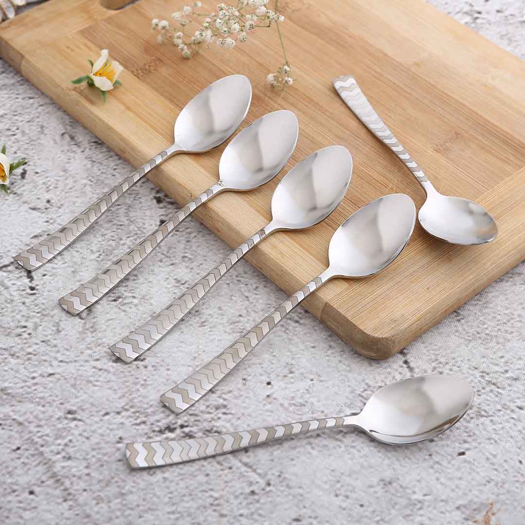 Roma Tea Spoon - Laser Etching - Set of 6 Pcs