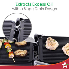 Sanjeev Kapoor Tandoor Professional| Electric Contact Grill & Sandwich Maker|3-in-1 Appliance|2000 Watt|180 Degree Grilling|Cool Touch Handle|LED Indicator|2 Year Warranty|Black & Silver