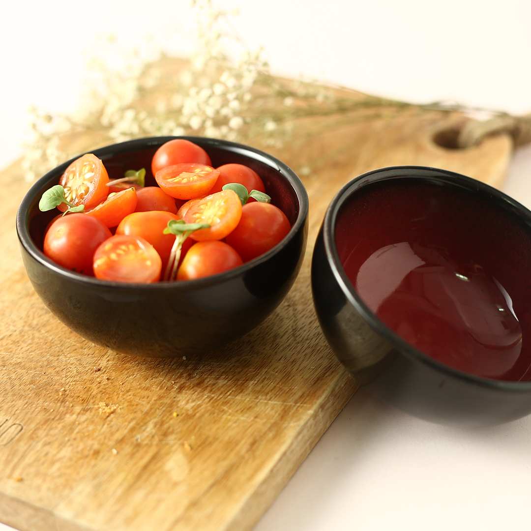 Teramo Red Glaze Veg Bowls Set of 4