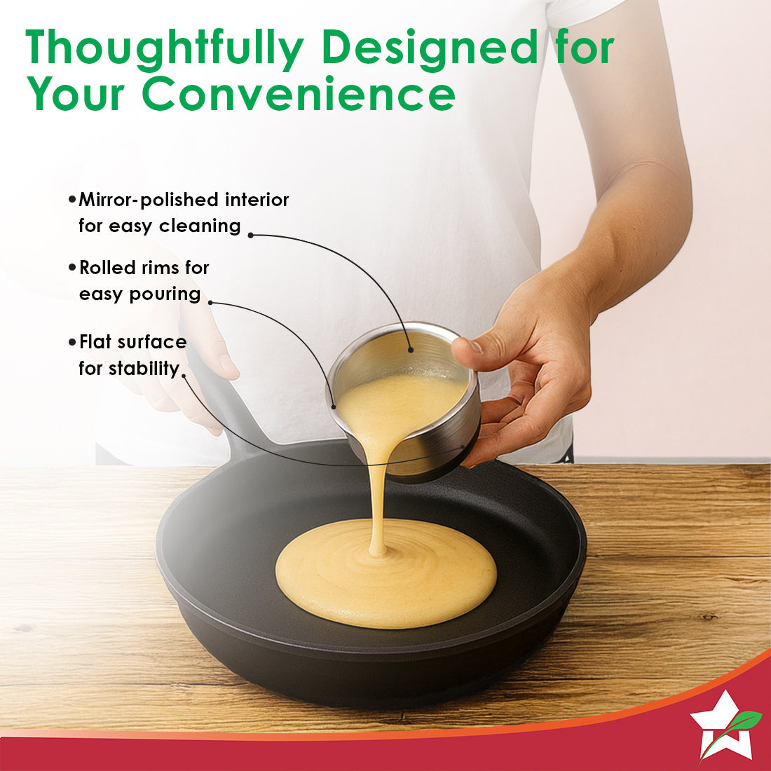 Ambrosia Stainless-steel 3 Pc. Mixing Bowl Set with Transparent Lid, 10 cm (300ml), 14 cm (470ml), 18 cm (1.5 L) | Stackable, Food-grade, Non-corrosive, Sturdy | Use to Mix, Marinate, Serve | 1-year Warranty