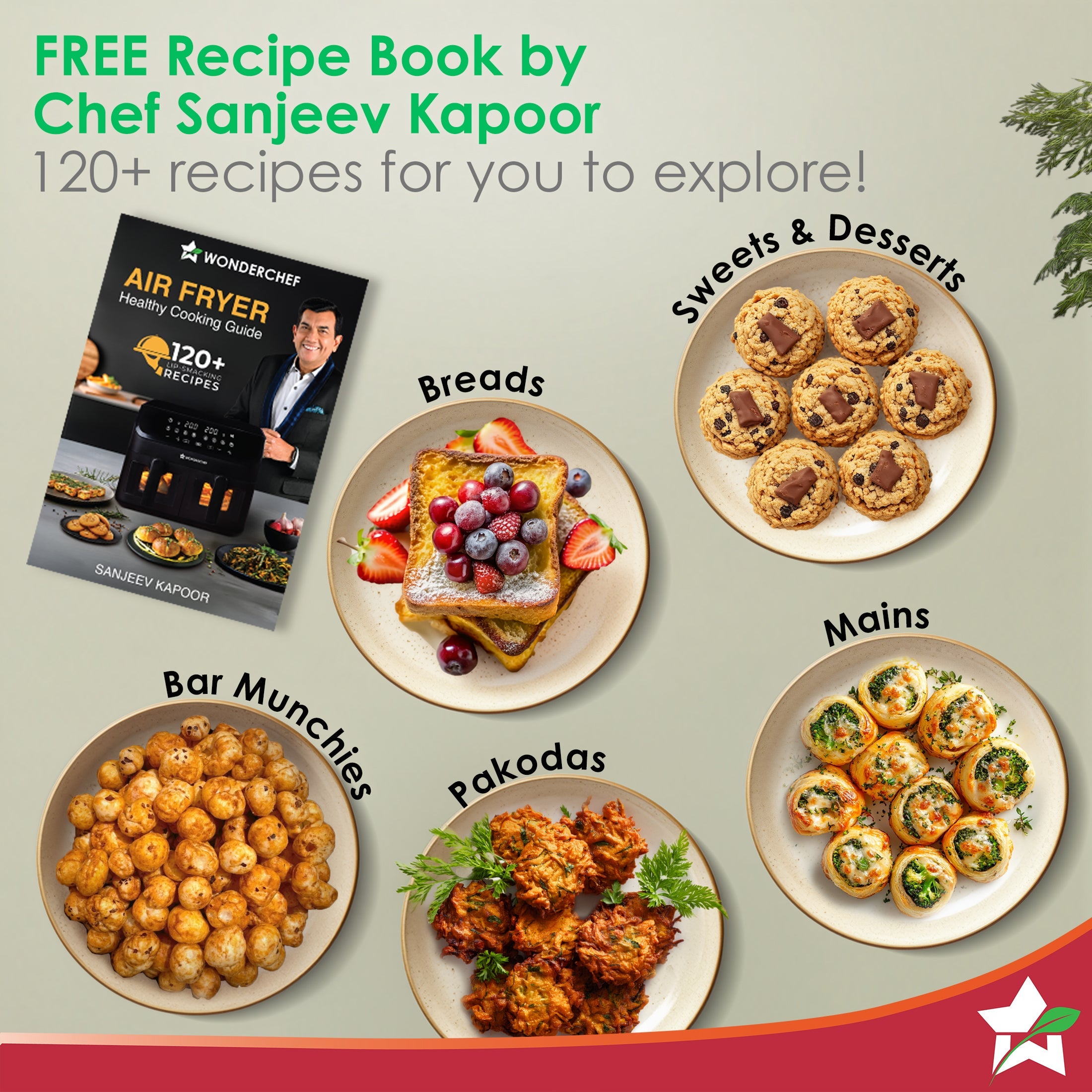 Evita Air Fryer for Kitchen 2 L 1000W, Rapid Hot Air Technology, Adjustable Temperature and Time, Make Crispy Snacks and Desserts, Free Access to Recipe Book with 120 Recipes, 2-Yr Warranty