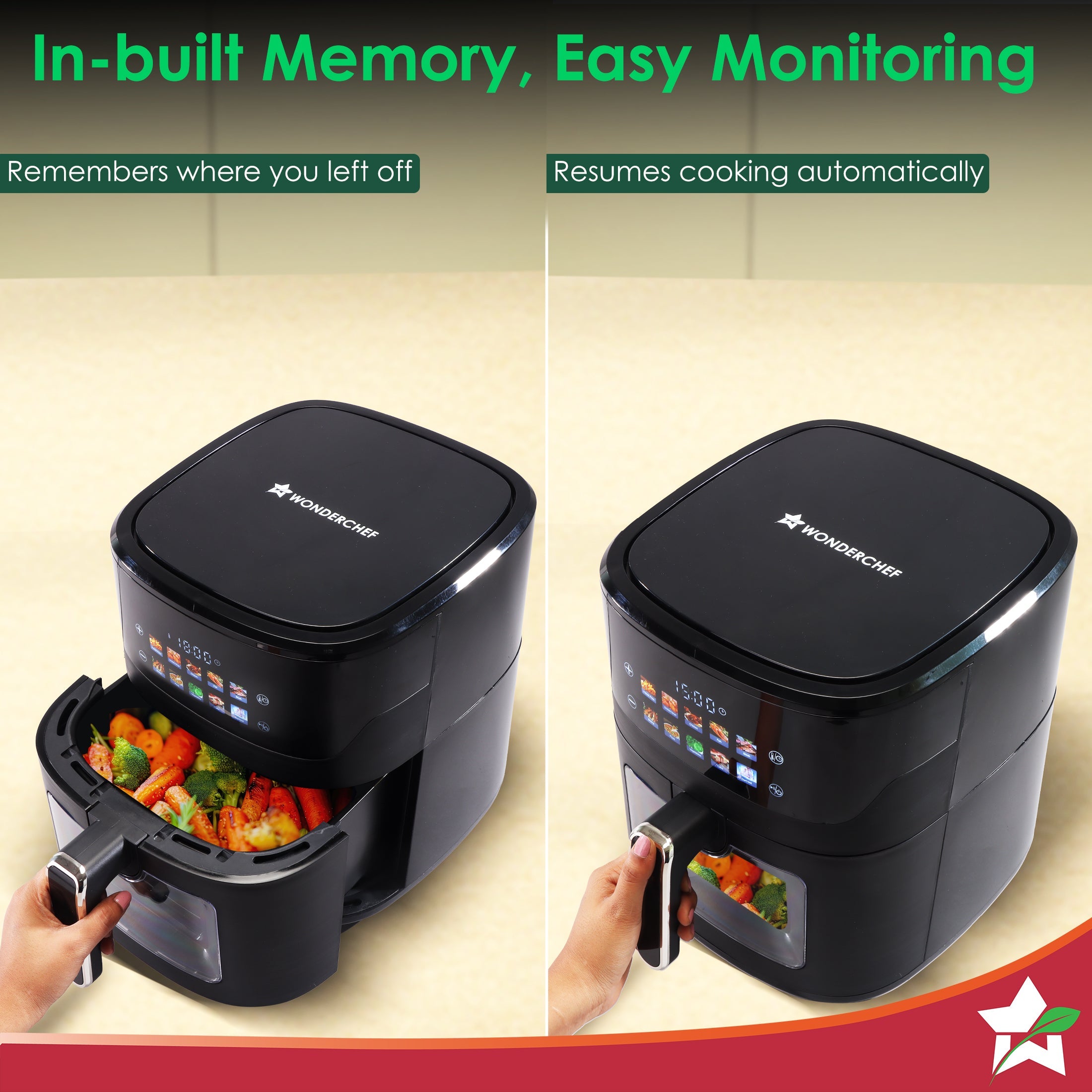Evita 6.5L Digital Air Fryer | 1600W | 10 Preset Menus | 90% less fat | Rapid Air 360° Circulation Technology | Temperature & Timer Control | Cool Touch Handle | Black | 2-Year Warranty