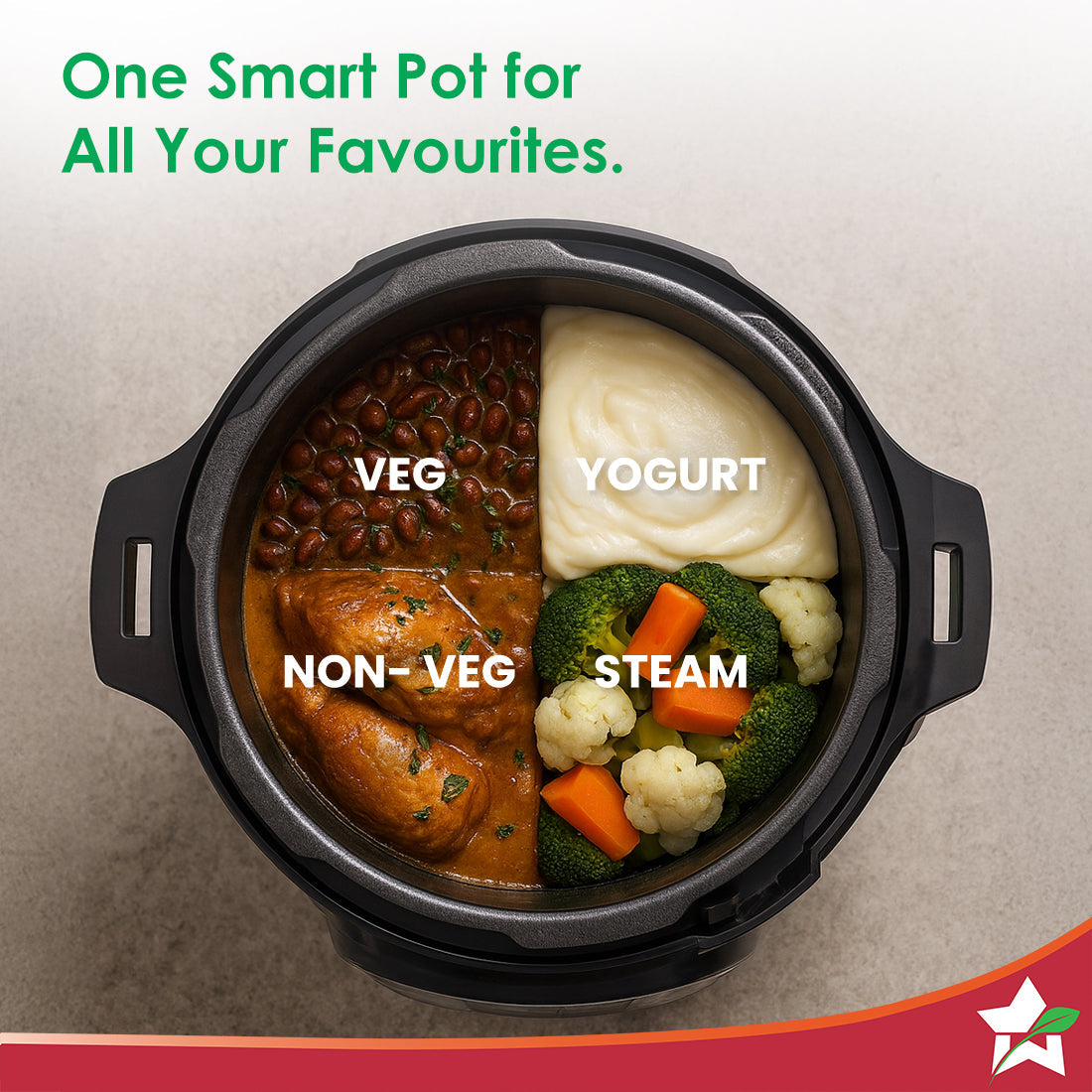 Nutri-Pot 3L Electric Pressure Cooker with 7-in-1 Functions