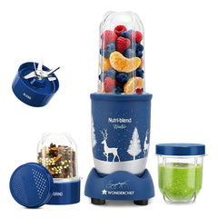 Nutri-blend Serene Mixer Grinder Blender Smoothie Maker, 500W, 22000 RPM, 3 Transparent Unbreakable Jars, Stainless-Steel Blades, 2-Yr Warranty, FREE Recipe Book by Chef Sanjeev Kapoor