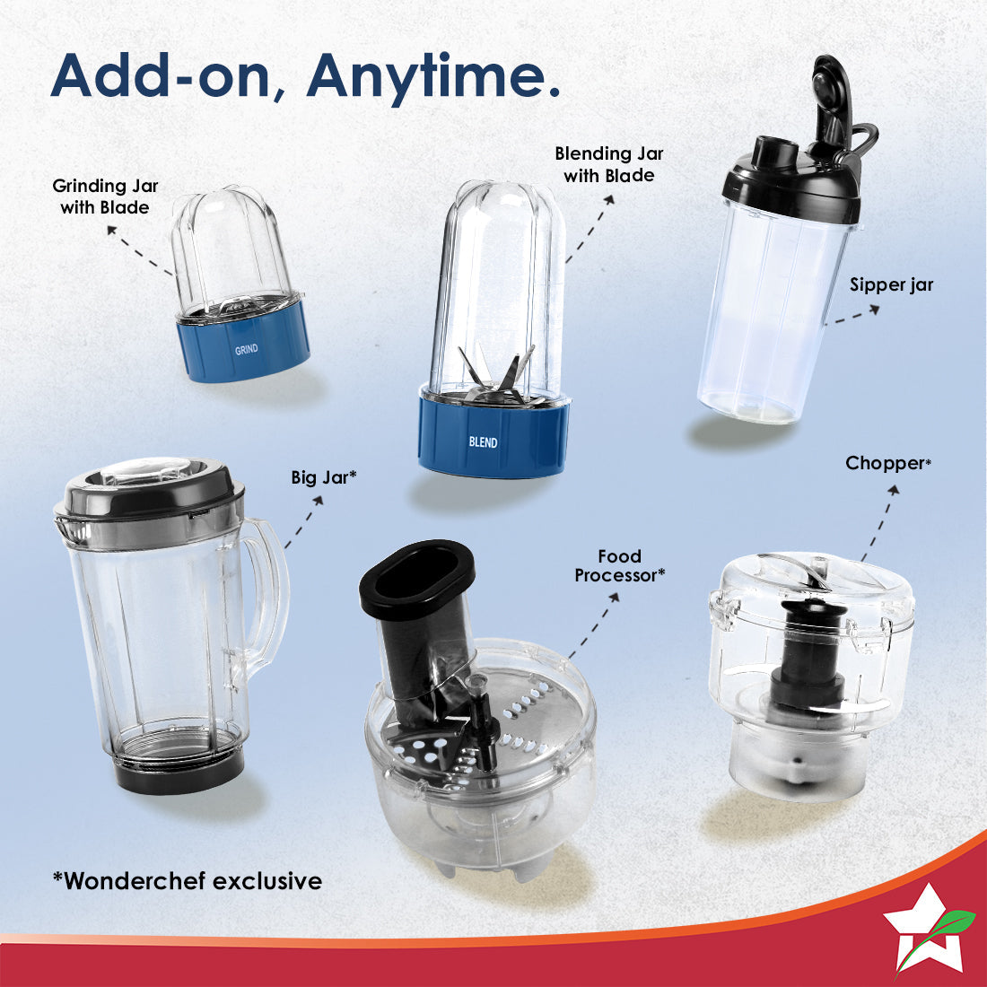 Nutri-blend Serene Mixer Grinder Blender Smoothie Maker, 500W, 22000 RPM, 3 Transparent Unbreakable Jars, Stainless-Steel Blades, 2-Yr Warranty, FREE Recipe Book by Chef Sanjeev Kapoor