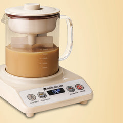 Chai Magic, Fully Automatic Tea & Cappuccino Maker, Make Masala Chai/Cutting Chai/Kahwa/, No Spills, No Overcooking, 4 Modes, Boil Milk/Water/Coffee, 500ML Glass Jar, 2-Yr Warranty