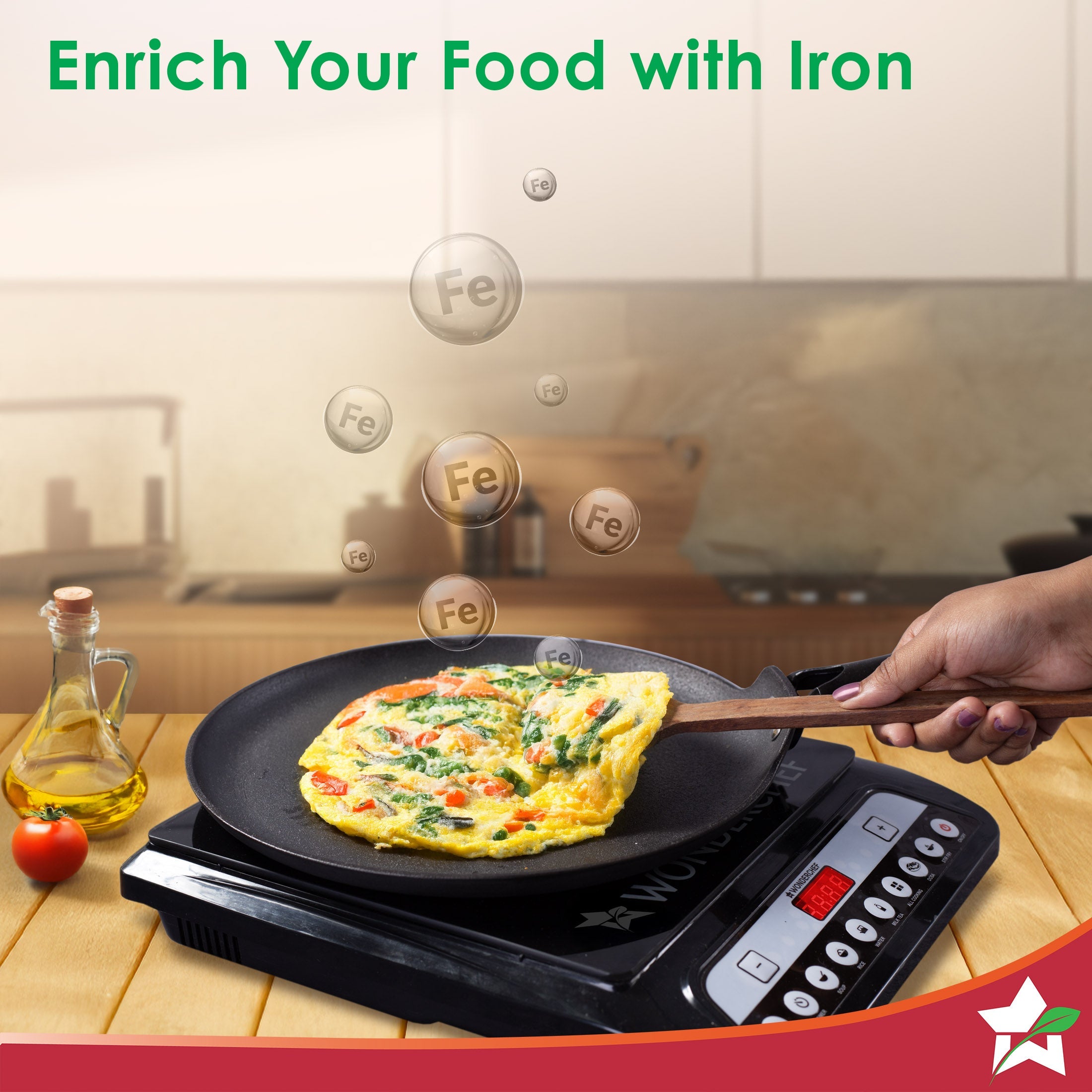 Pre-Seasoned Ferro Light 28cm Dosa Tawa | 4MM | Acacia Wooden Handles | Gravity Moulding Technology | No Chemical Coating |10 Year Warranty