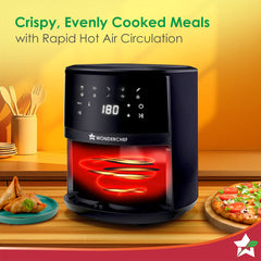 Neo Pro 4.5L Digital Air Fryer | 1300W | 10 Preset Menus | 90% less fat | Rapid Air 360° Circulation Technology | Temperature & Timer Control | Cool Touch Handle | Black | 2-Year Warranty