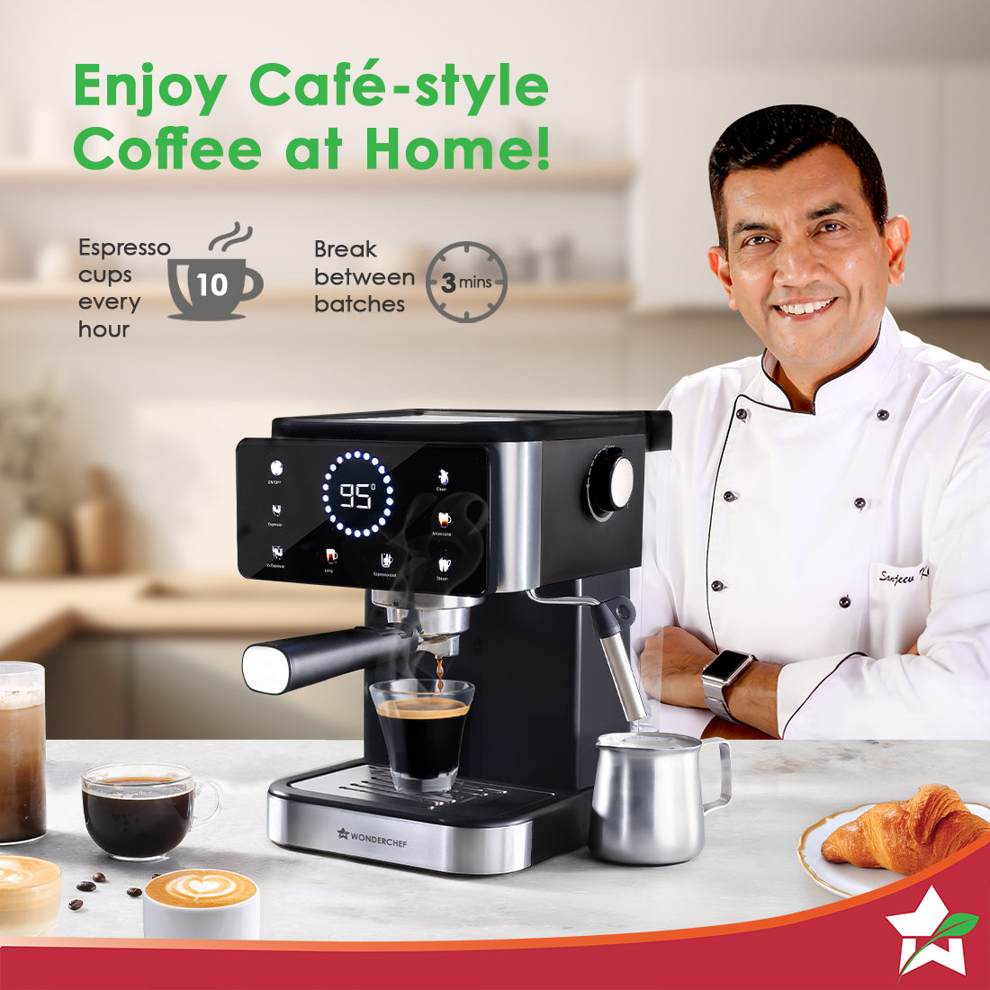Rinaldi Espresso 20 bar Coffee Maker with Temperature Gauge | Espresso, Cappuccino, Latte, Mocha, Cold Coffee | Adjustable Milk Frothing Steamer | Metal Porta Filter | 2 Thermostats |1.5L Water Tank |1200W | 2 Year Warranty