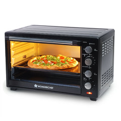 Oven Toaster Griller (OTG) - 48 L | With Rotisserie | Auto-Shut Off | Heat-Resistant Tempered Glass | 6-Stage Heat Selection Bake, Grill, Roast | Easy to Clean | Black | 2 Year Warranty