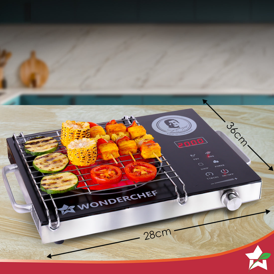 Easy Cook Infrared Cooktop | 2200W | LED Digital Panel | Smart Touch Buttons | 2 Year Warranty