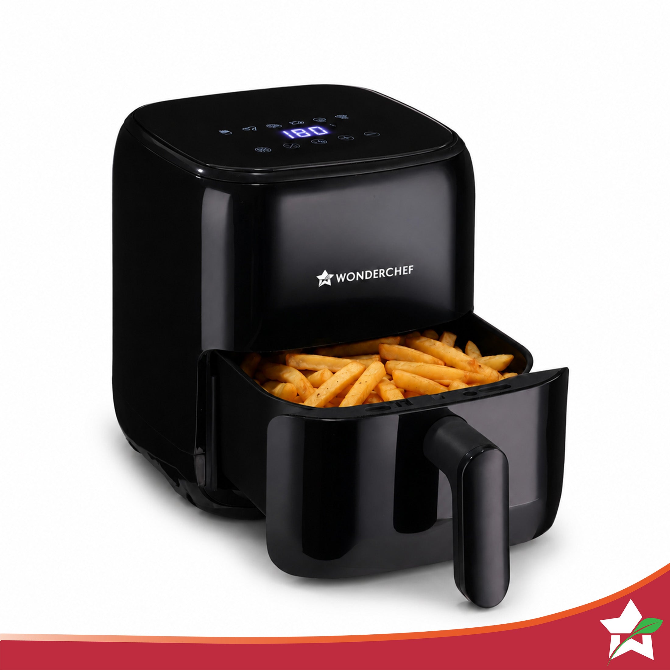 Evita Air Fryer for Kitchen 2 L 1000W, Rapid Hot Air Technology, Adjustable Temperature and Time, Make Crispy Snacks and Desserts, Free Access to Recipe Book with 120 Recipes, 2-Yr Warranty